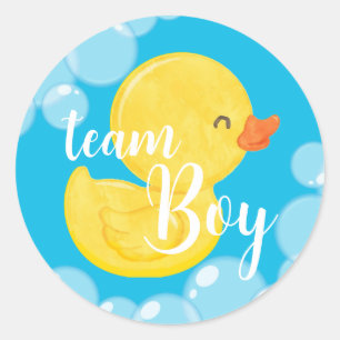 Rubber Duck Geslacht Onthullen Team Boy Ronde Stic Ronde Sticker