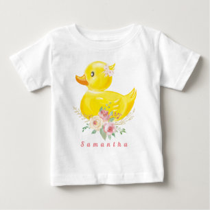 RUBBER DUCK Girl First Birthday T-Shirt Baby