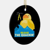 Rubber Duck Keramisch Ornament (Rechts)