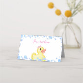 Rubber Duck Meisje Verjaardag Plaats Kaart (Voorkant)