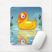 Rubber Duck met bubbels Muismat (Met muis)
