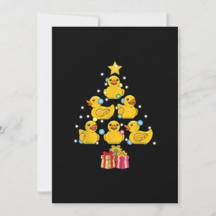 Rubber Duck met kerstboom Duckie Quack Kerstmis Kaart