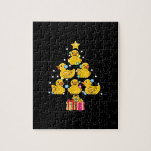 Rubber Duck met kerstboom Duckie Quack Kerstmis Legpuzzel