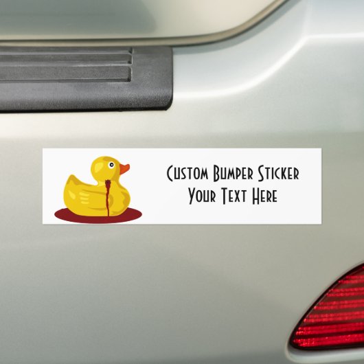 Rubber Duck Neck Shot - Bleeding Rubber Ducky Bumpersticker (Op auto)