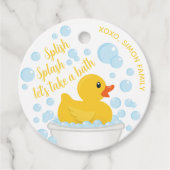 Rubber Duck Party Favoriet Labels – Splish Splash (Voorkant)