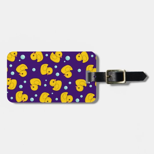 Rubber Duck Pattern Bagagelabel (Voorkant horizontaal)