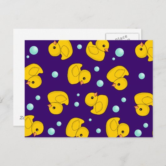 Rubber Duck Pattern Briefkaart (Voorkant / Achterkant)