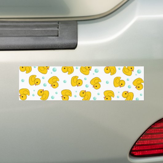 Rubber Duck Pattern Bumpersticker (Op auto)