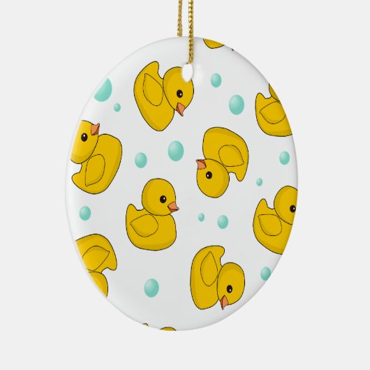 Rubber Duck Pattern Keramisch Ornament (Rechts)