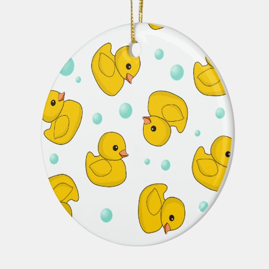 Rubber Duck Pattern Keramisch Ornament (Links)