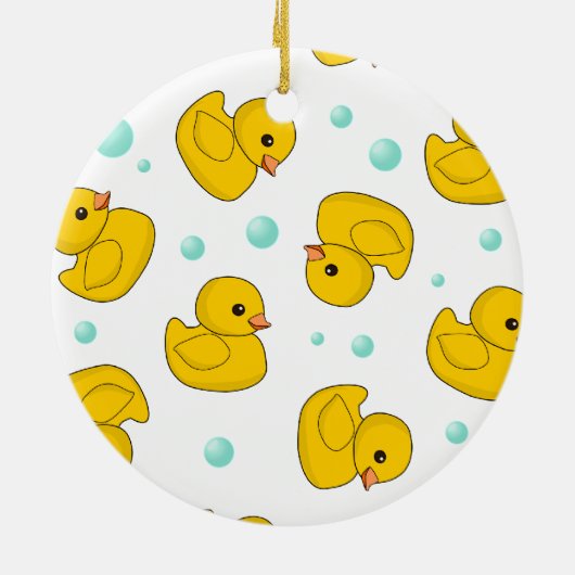 Rubber Duck Pattern Keramisch Ornament (Achterkant)