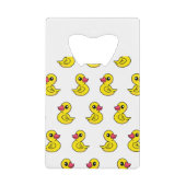 Rubber Duck Pattern Kredietkaart Flessenopener (Voorkant)