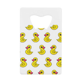 Rubber Duck Pattern Kredietkaart Flessenopener
