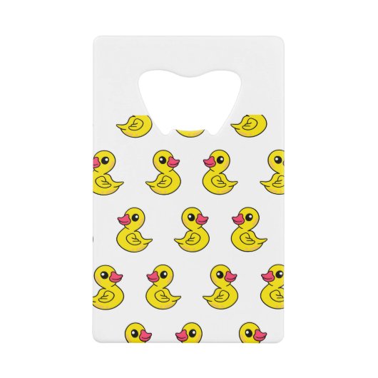 Rubber Duck Pattern Kredietkaart Flessenopener (Voorkant)