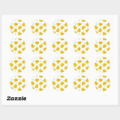 Rubber Duck Pattern Ronde Sticker (Vel)