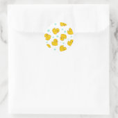 Rubber Duck Pattern Ronde Sticker (Tas)