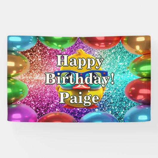 Rubber Duck Personnalisé caractère bannière d'anni (Horizontal)