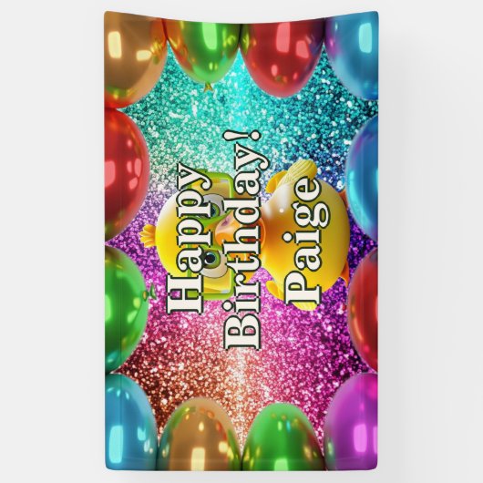 Rubber Duck Personnalisé caractère bannière d'anni (Vertical)