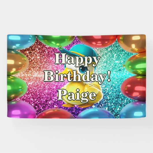 Rubber Duck Personnalisé caractère bannière d'anni (Horizontal)