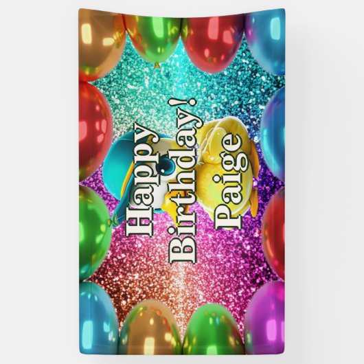 Rubber Duck Personnalisé caractère bannière d'anni (Vertical)