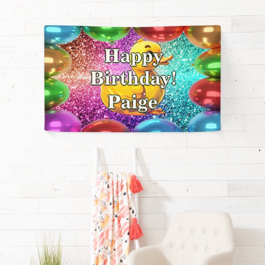 Rubber Duck Personnalisé caractère bannière d'anni (En situation)