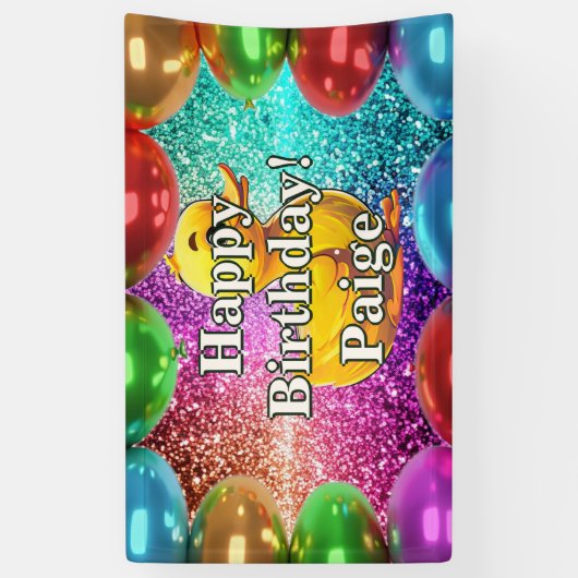 Rubber Duck Personnalisé caractère bannière d'anni (Vertical)