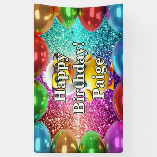 Rubber Duck Personnalisé caractère bannière d'anni (Vertical)