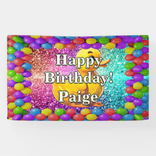 Rubber Duck Personnalisé caractère bannière d'anni