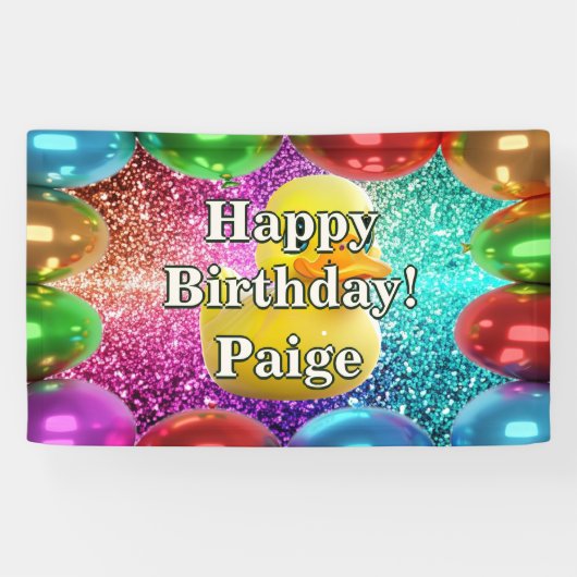 Rubber Duck Personnalisé caractère bannière d'anni (Horizontal)