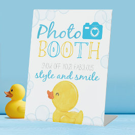 Rubber Duck Photo Booth Baby shower of Birthday Reclamebord Met Voetstuk