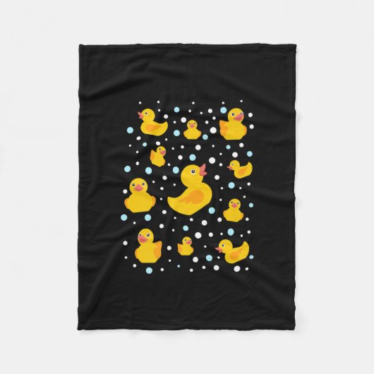 Rubber Duck Print Fleece Deken (Voorkant)