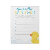 Rubber Duck Raad De Baby Food Game Antwoordenpakke Notitieblok (Gedraaid)