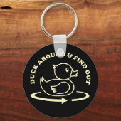 (Rubber) Duck rond en ontdek Funny Sleutelhanger (Voorkant)