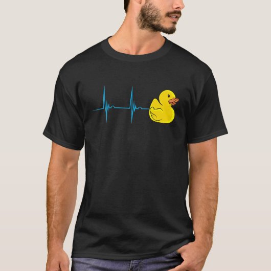 Rubber Duck Rubber Duck Heartbeat Ekg Puls T-shirt (Voorkant)
