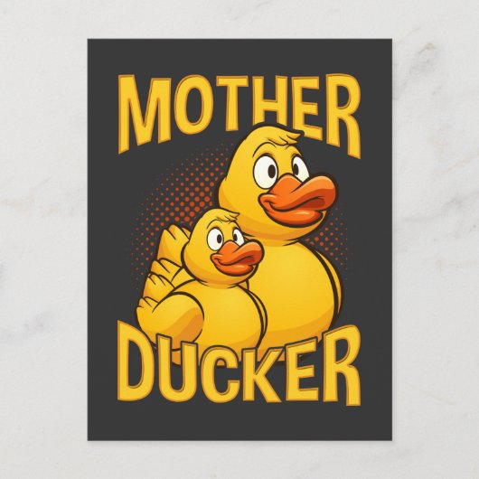 Rubber Duck Rude en Sarcasm Pun Briefkaart (Voorkant)