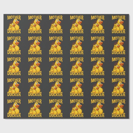 Rubber Duck Rude en Sarcasm Pun Cadeaupapier (Vlak)
