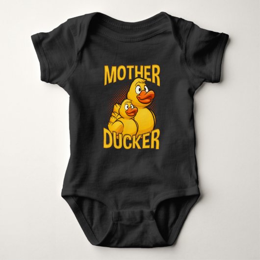 Rubber Duck Rude en Sarcasm Pun Romper (Voorkant)