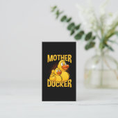 Rubber Duck Rude en Sarcasm Pun Visitekaartje (Staand voorkant)