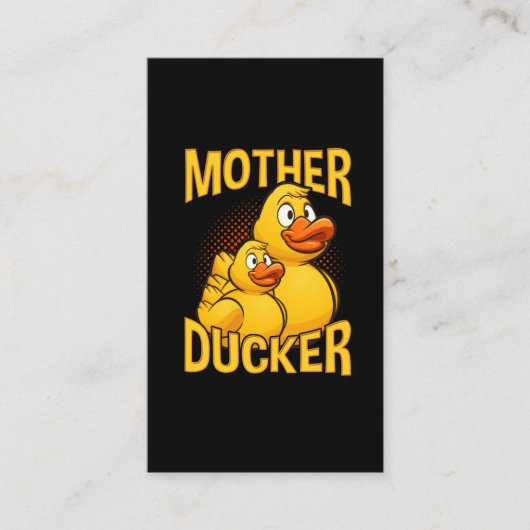 Rubber Duck Rude en Sarcasm Pun Visitekaartje (Voorkant)