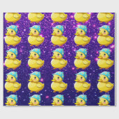 Rubber Duck Schattige Charmant Thema Geïnspireerd Cadeaupapier (Vlak)