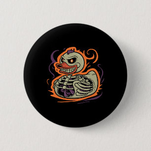 Rubber Duck Skeleton Rubber Duckie Kostuum Party Ronde Button 5,7 Cm