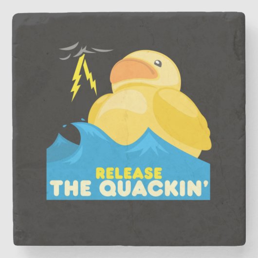 Rubber Duck Stenen Onderzetter (Voorkant)