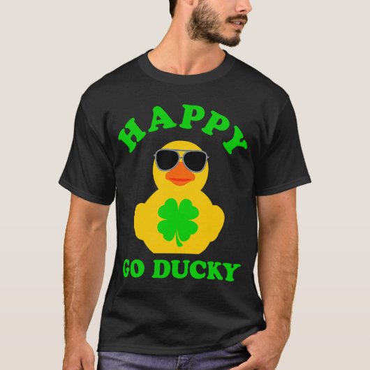 Rubber Duck Sunbril Happy Go Ducky Pun St Patri T-shirt (Voorkant)