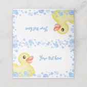 Rubber Duck Verjaardag Plaats Kaart (Buitenkant ongevouwen)