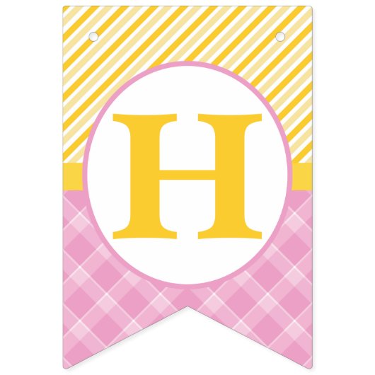 Rubber Duck Verjaardagsbanner | Roze en gele eend Vlaggetjes (Tweede vlag)