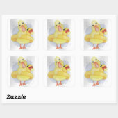 Rubber Duck Vierkante Sticker (Vel)