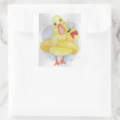 Rubber Duck Vierkante Sticker (Tas)