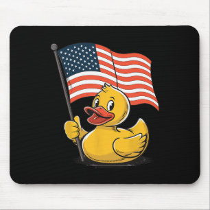 Rubber Duck Vlag Onafhankelijkheidsdag Bath Duck 3 Muismat