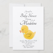 Rubber Duck Waterkleurig Baby shower Rustic Kaart (Voorkant)