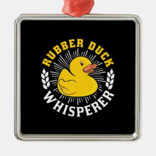 Rubber Duck Whisperer Metalen Ornament